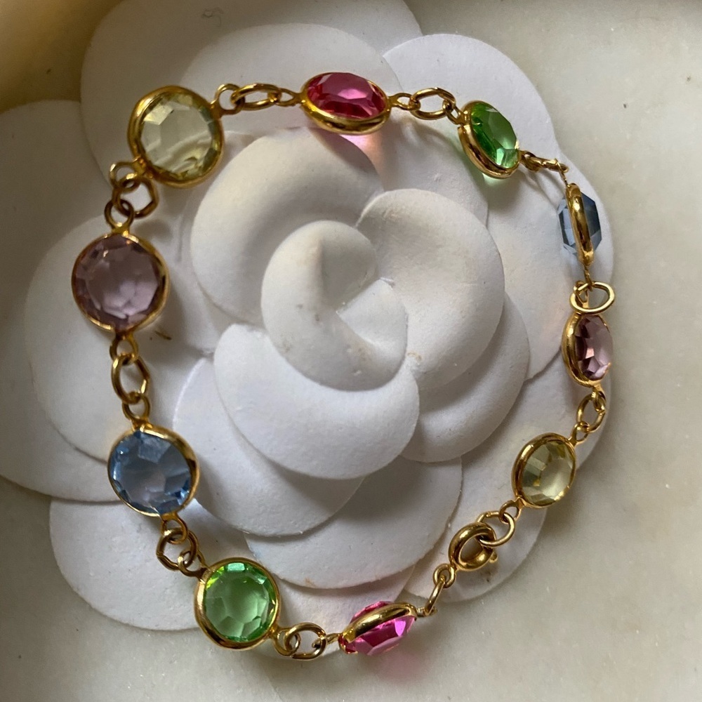 Multicolor Swarovski crystal bracelet